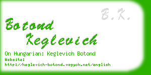 botond keglevich business card